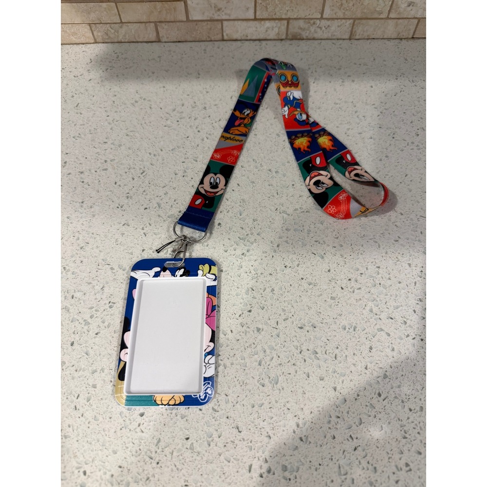 Disney Parks Mickey Mouse Friends ID Cardholder Lanyard